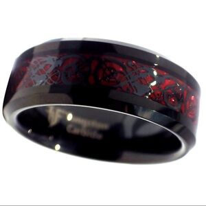 Black and Red Men's Ring